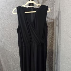 Chico's Black Sleeveless Jumpsuit With Belt Loops But No Belt